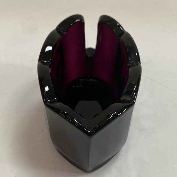 Vintage Clamborn Mule Shoe Translucent Purple Glass Spoon Rest Holder Kitchen - Picture 9 of 9